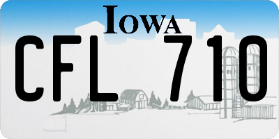 IA license plate CFL710