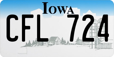 IA license plate CFL724