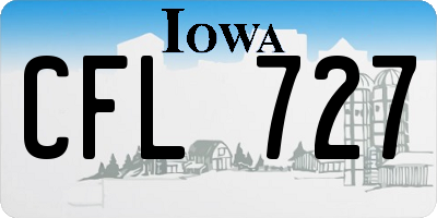 IA license plate CFL727