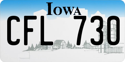 IA license plate CFL730