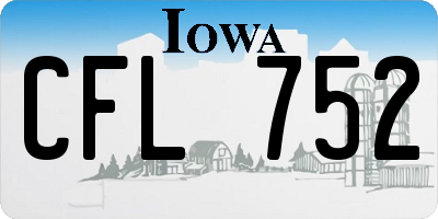 IA license plate CFL752