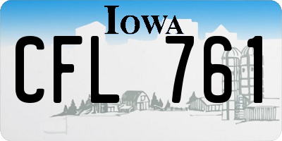 IA license plate CFL761