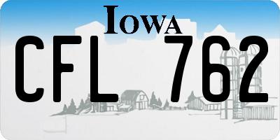 IA license plate CFL762