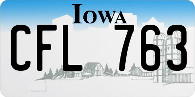 IA license plate CFL763