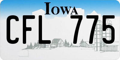 IA license plate CFL775