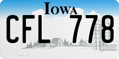 IA license plate CFL778