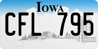 IA license plate CFL795