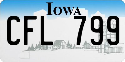 IA license plate CFL799