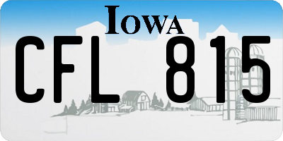 IA license plate CFL815