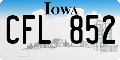 IA license plate CFL852
