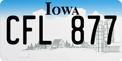 IA license plate CFL877