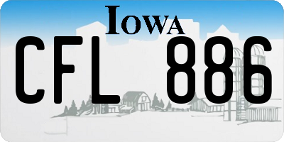 IA license plate CFL886