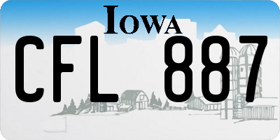 IA license plate CFL887