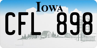 IA license plate CFL898