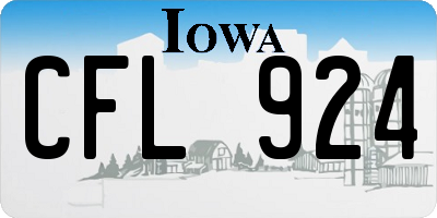 IA license plate CFL924