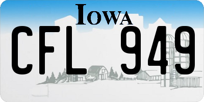 IA license plate CFL949
