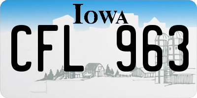 IA license plate CFL963