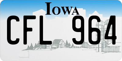 IA license plate CFL964