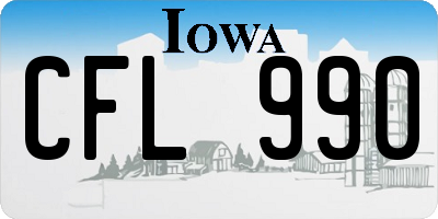 IA license plate CFL990