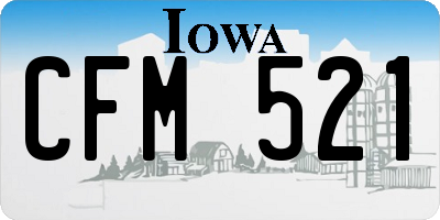 IA license plate CFM521