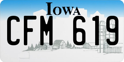 IA license plate CFM619