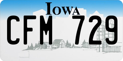 IA license plate CFM729