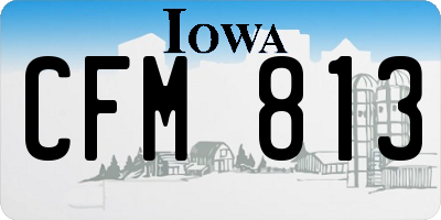 IA license plate CFM813