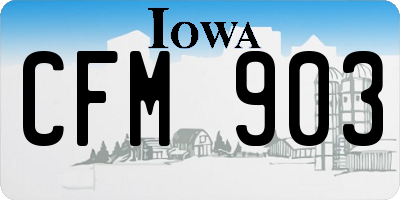 IA license plate CFM903
