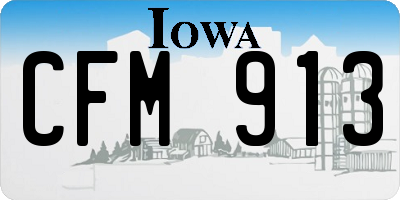 IA license plate CFM913
