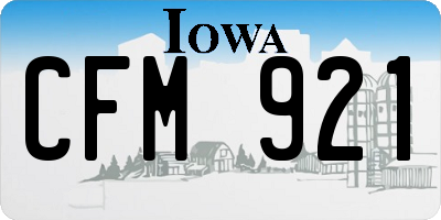 IA license plate CFM921
