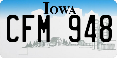 IA license plate CFM948