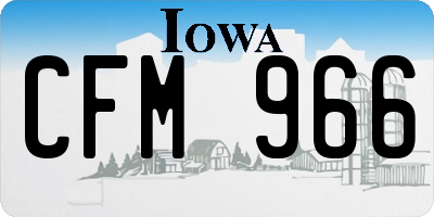 IA license plate CFM966