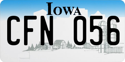 IA license plate CFN056