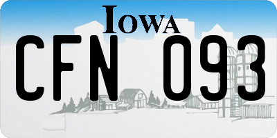 IA license plate CFN093