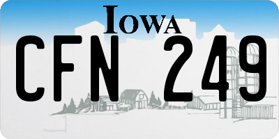 IA license plate CFN249
