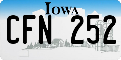 IA license plate CFN252
