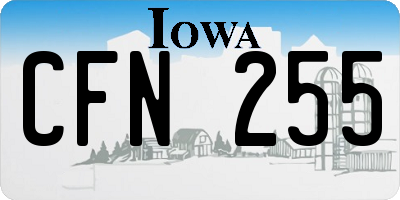 IA license plate CFN255