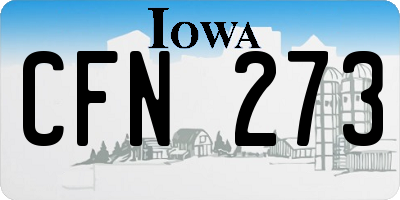 IA license plate CFN273