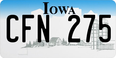 IA license plate CFN275