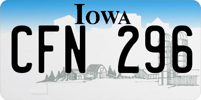 IA license plate CFN296
