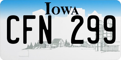 IA license plate CFN299