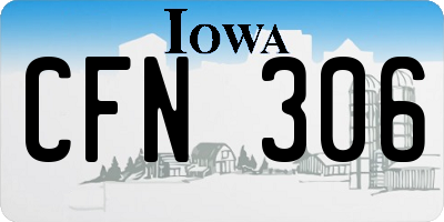 IA license plate CFN306