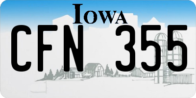 IA license plate CFN355