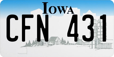 IA license plate CFN431