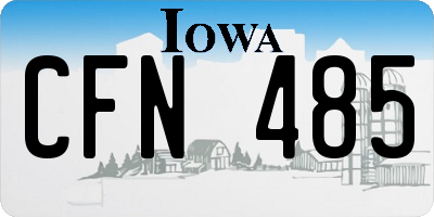 IA license plate CFN485