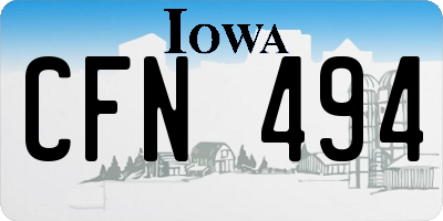 IA license plate CFN494
