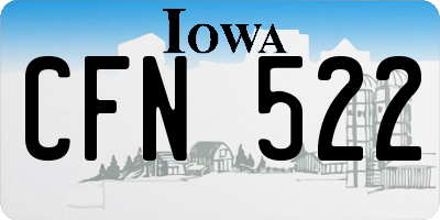 IA license plate CFN522
