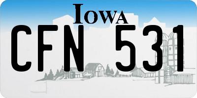 IA license plate CFN531