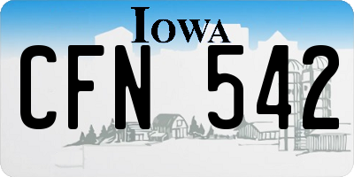 IA license plate CFN542