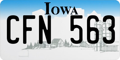 IA license plate CFN563